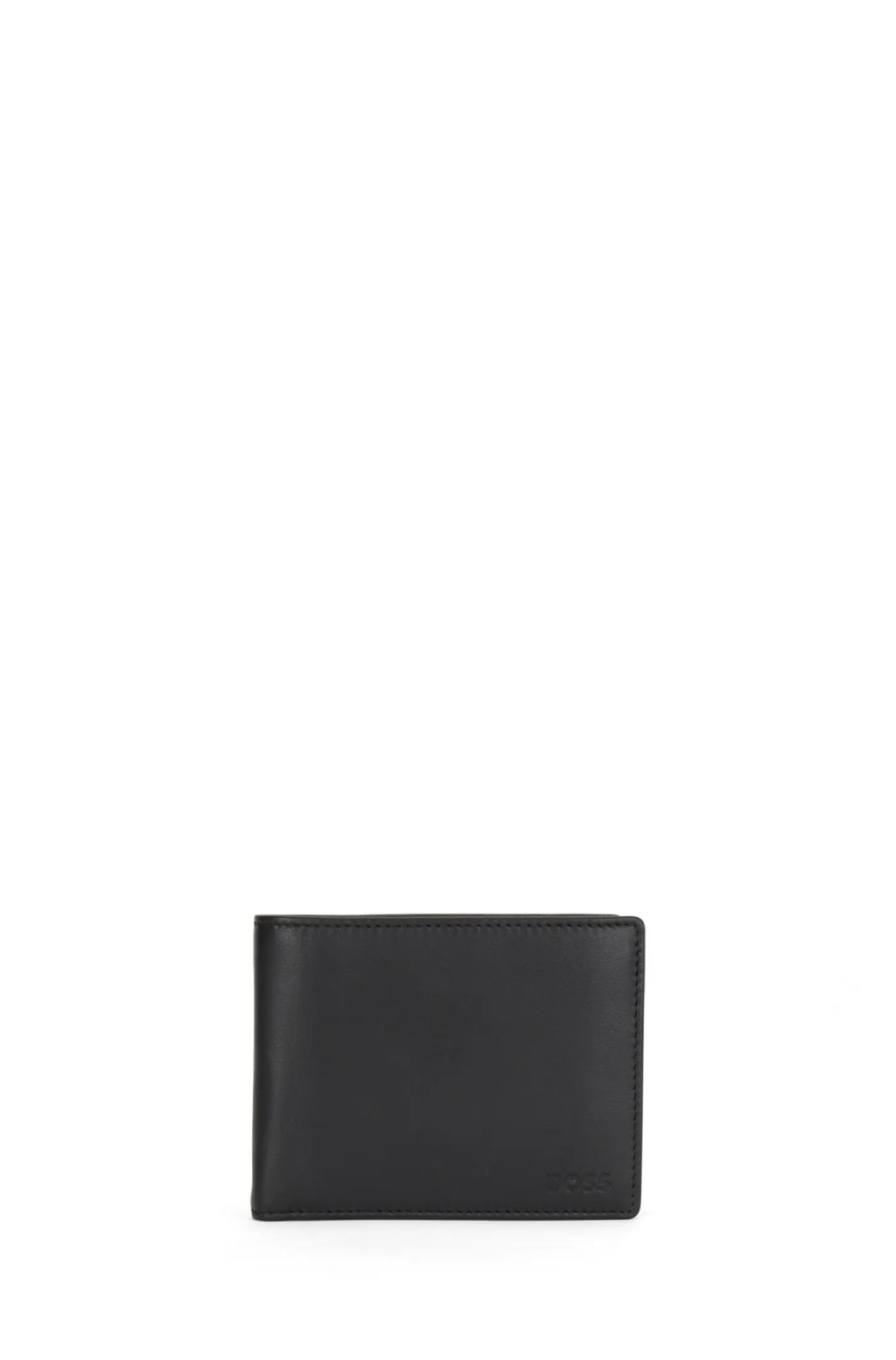 KLAPP-GELDBÖRSE AUS LEDER MIT LOGO-PRÄGUNG UND MÜNZTASCHE
