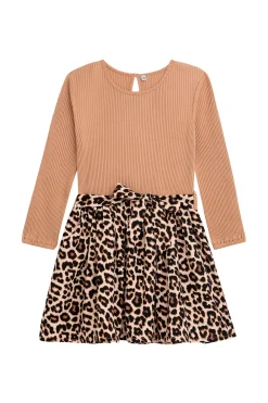 Kleid mit Ripp Oberteil und Leorock
