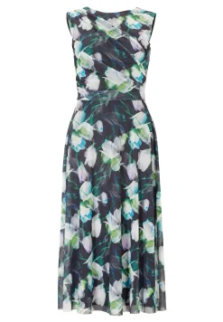Kleid aus bedrucktem Mesh