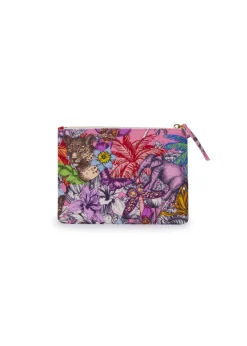 Kosmetiktasche aus robustem Baumwoll-Gewebe mit Dschungel-Print