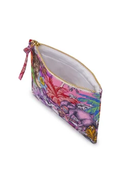 Kosmetiktasche aus robustem Baumwoll-Gewebe mit Dschungel-Print