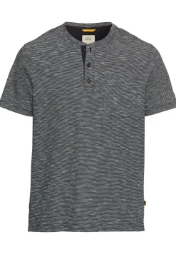 Kurzarm Henley aus reiner Baumwolle