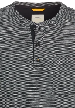 Kurzarm Henley aus reiner Baumwolle