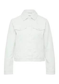 Kurze Jeansjacke mit angedeuteten Brusttaschen
