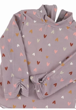 Langarm-Schwimmshirt Herz