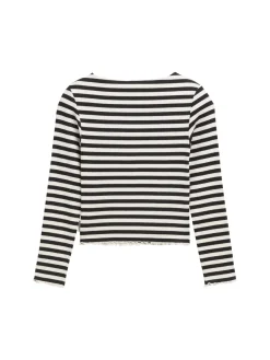 Langarmshirt mit Streifenmuster