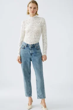 Langarmshirt halbtransparent