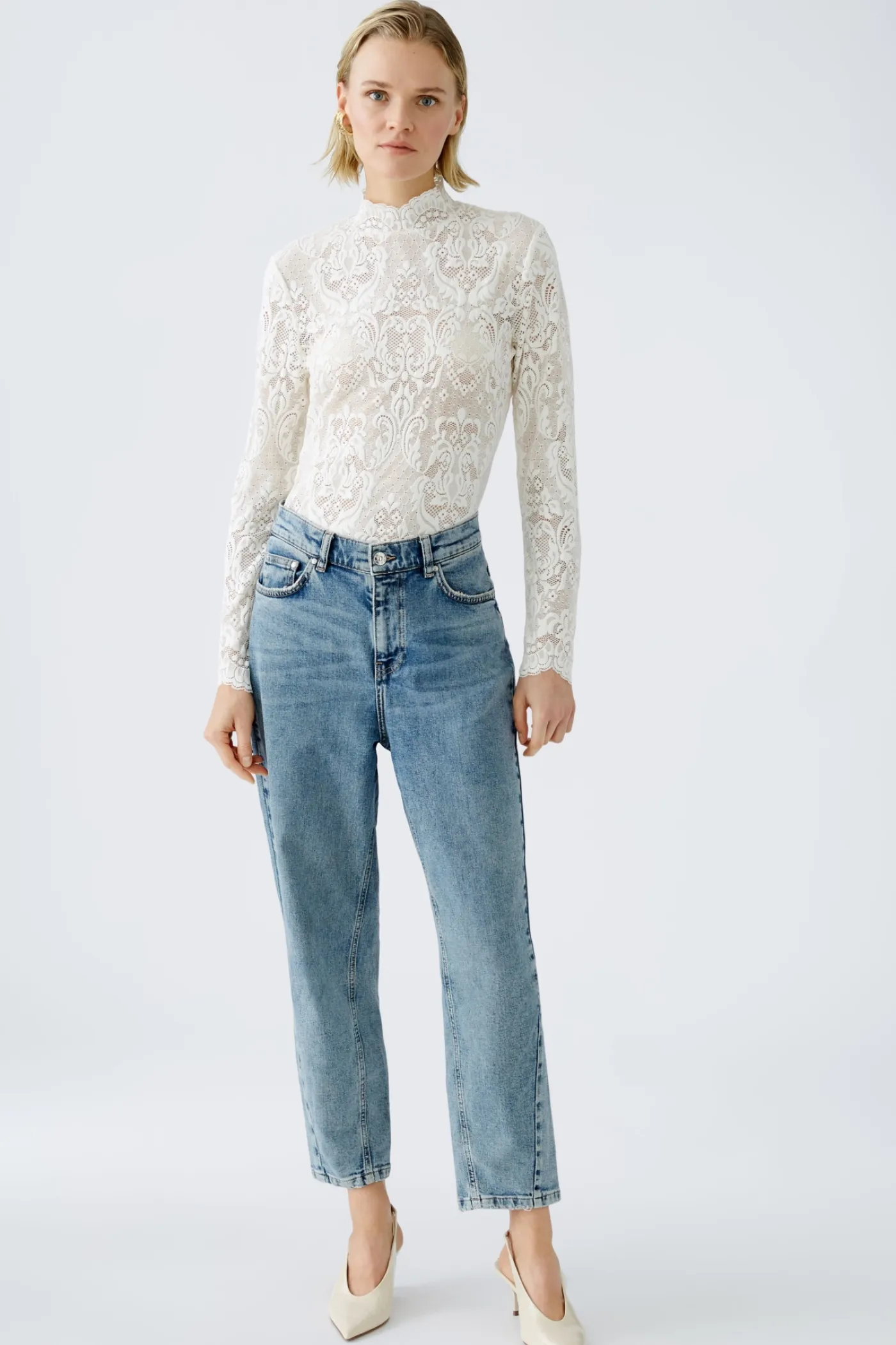 Langarmshirt halbtransparent
