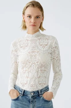 Langarmshirt halbtransparent