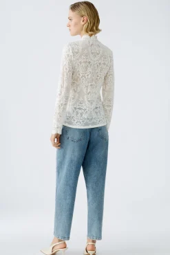 Langarmshirt halbtransparent