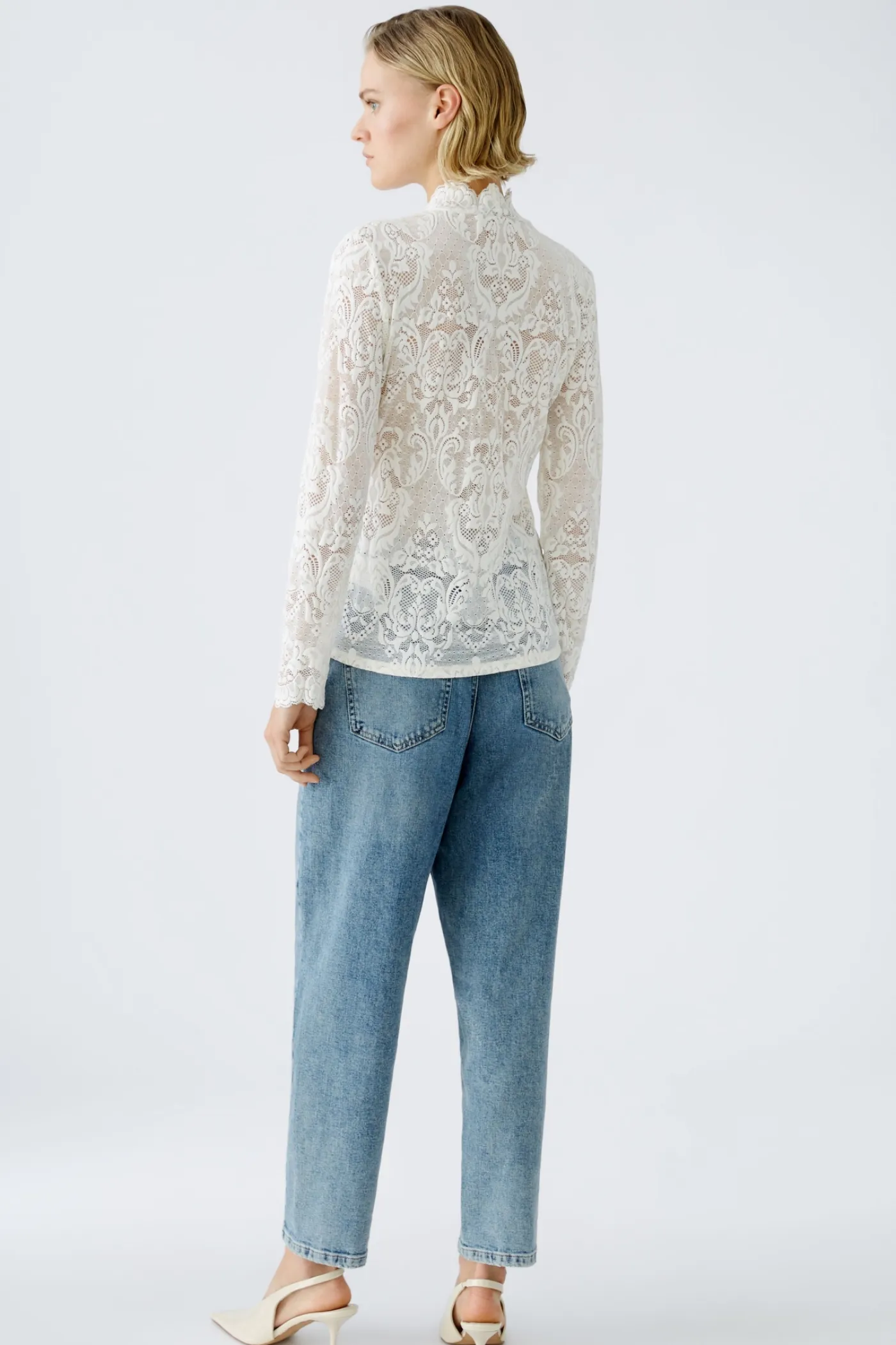 Langarmshirt halbtransparent