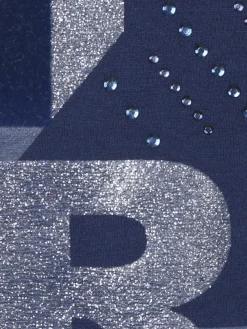 Langarm-Shirt mit Geschmücktem Front-Motiv