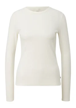Langarmshirt mit Rippstruktur