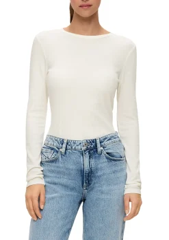 Langarmshirt mit Rippstruktur