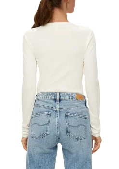Langarmshirt mit Rippstruktur
