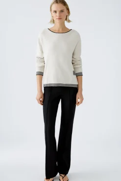 LEEZA Pullover reine Baumwolle