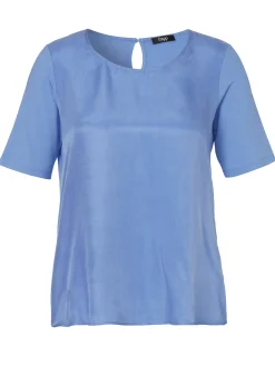Leicht ausgestelltes Halbarm-Blusenshirt