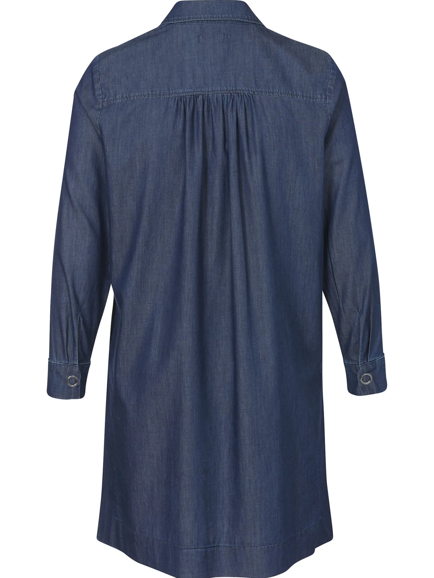 Leichtes Blusenkleid aus softer Baumwolle im Jeans-Look