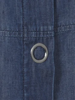 Leichtes Blusenkleid aus softer Baumwolle im Jeans-Look