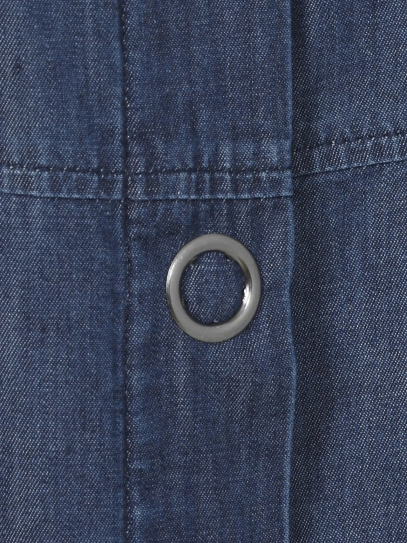Leichtes Blusenkleid aus softer Baumwolle im Jeans-Look
