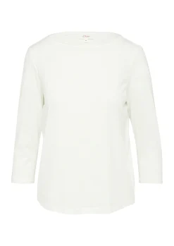 Longsleeve aus Flammgarn mit 3/4-Ärmeln