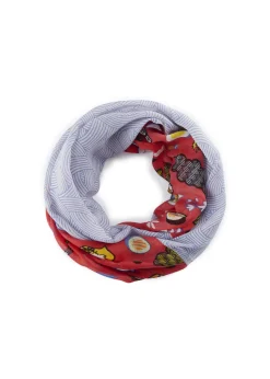Loop aus recyceltem Polyester mit Peanuts-Muster