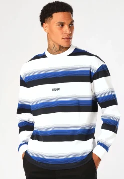 Loose-Fit Langarmshirt aus Baumwoll-Jersey mit Querstreifen