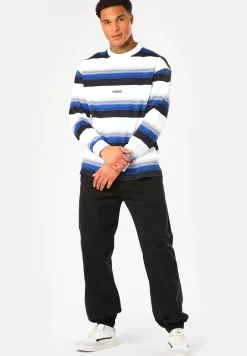 Loose-Fit Langarmshirt aus Baumwoll-Jersey mit Querstreifen