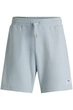 Loose-Fit Shorts aus Baumwoll-Mix mit Waffelstruktur