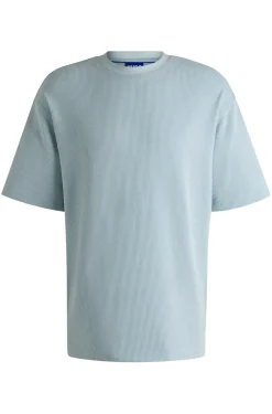 Loose-Fit T-Shirt aus Baumwoll-Mix mit Waffelstruktur
