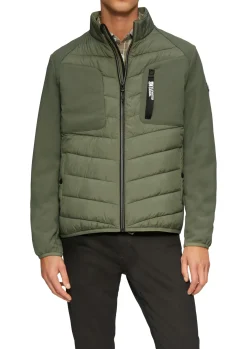 Materialmix-Jacke mit sportiven Kontrastdetails