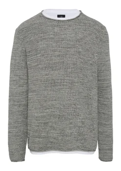 Melierter Strickpullover