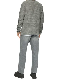 Melierter Strickpullover