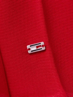 Midi-Faltenrock mit Logo am Taillenbund