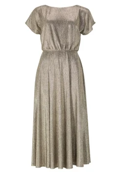 Midikleid aus foliertem Jersey