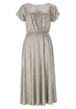 Midikleid aus foliertem Jersey
