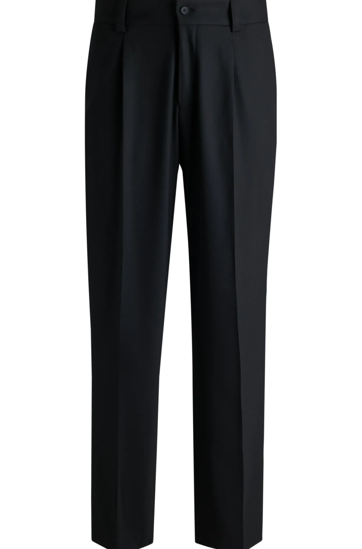 Modern-Fit Hose aus Stretch-Twill mit Bügelfalten
