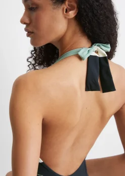 NECKHOLDER-BADEANZUG MIT RUNDEM AUSSCHNITT