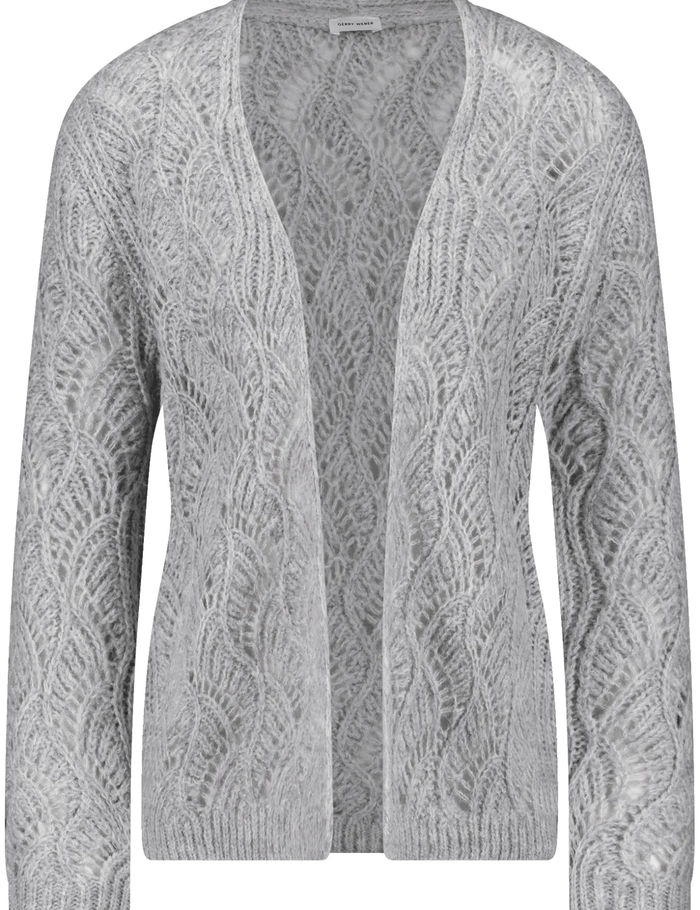 Offene Strickjacke in Ajour-Strick