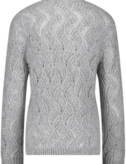 Offene Strickjacke in Ajour-Strick