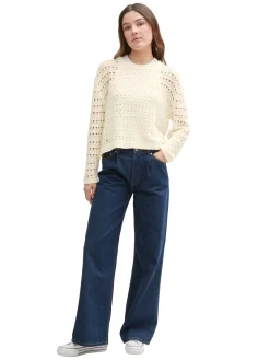 Offen gestrickter Pullover