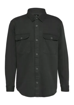 Overshirt aus gewaschenem Twill