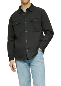 Overshirt aus gewaschenem Twill