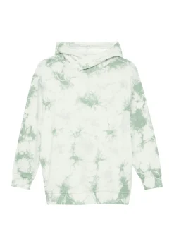 Oversized-Sweatshirt mit Kapuze in Batik-Optik