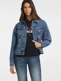 Oversized Trucker Jeansjacke