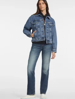 Oversized Trucker Jeansjacke