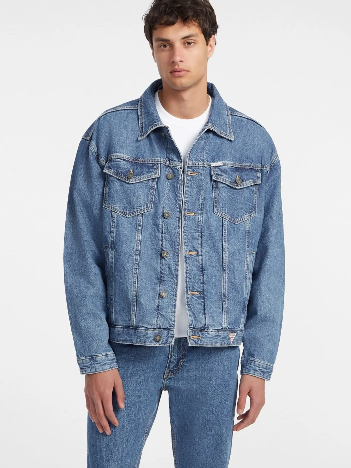 Oversized Trucker Jeansjacke