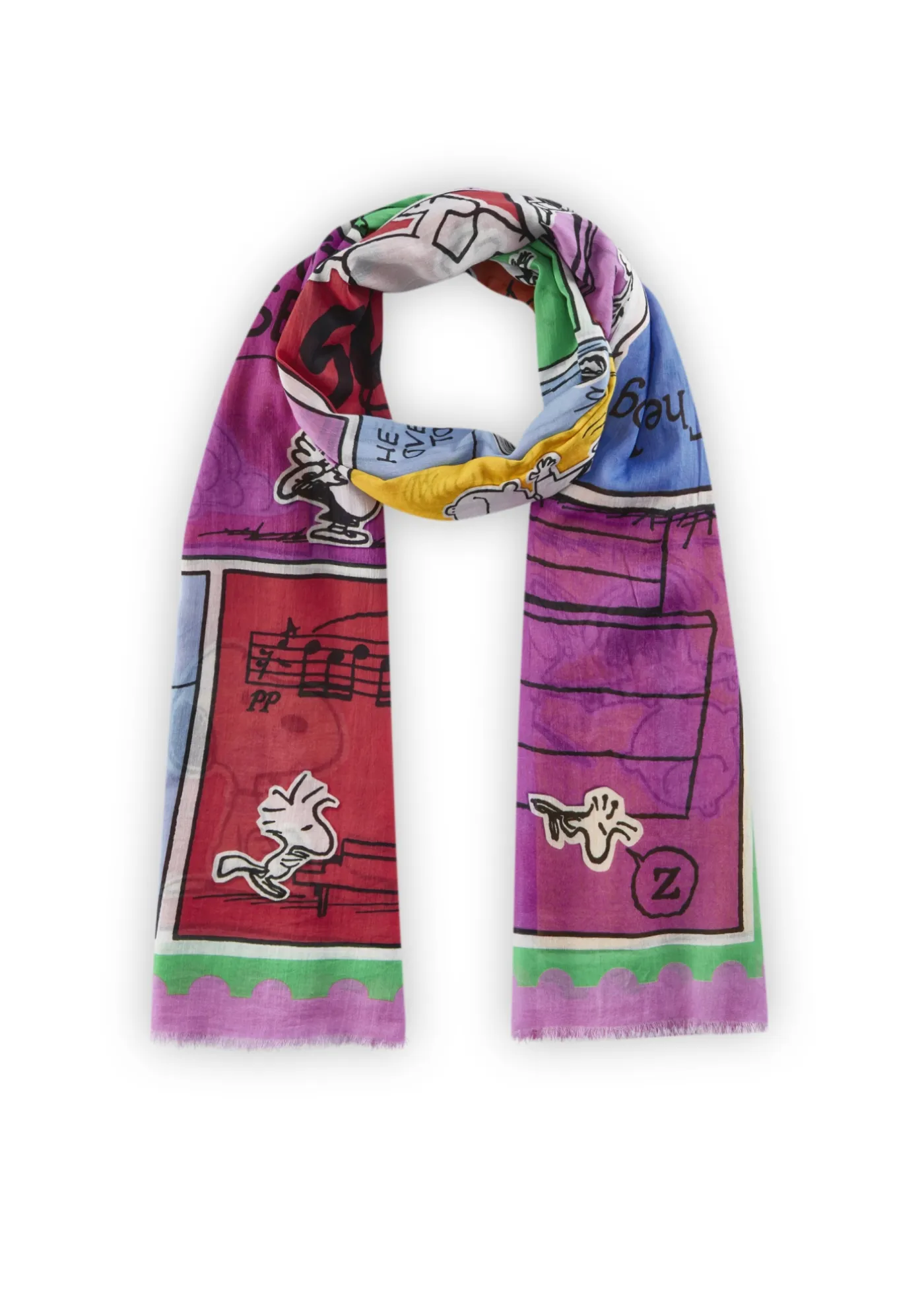 Peanuts™ Schal aus Organic Cotton mit Comic-Motiven