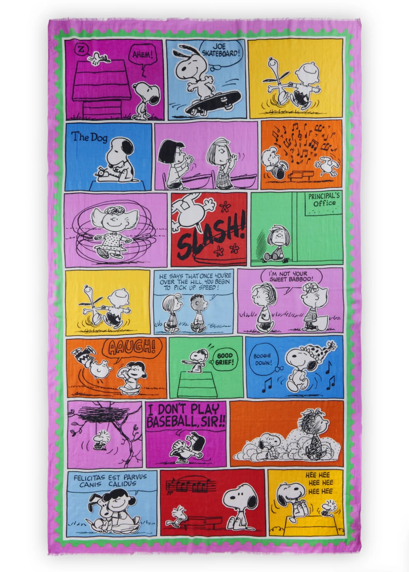 Peanuts™ Schal aus Organic Cotton mit Comic-Motiven
