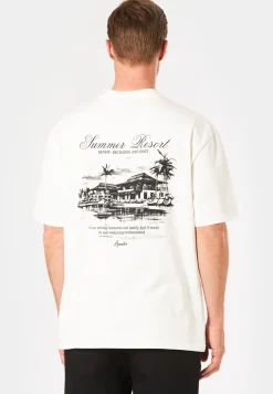 POLION OVERSIZED TEE WASHED WARM WHITE